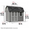 Handy Home Briarwood 10x8 Wood Storage Shed Kit  w/ Floor (19352-1)