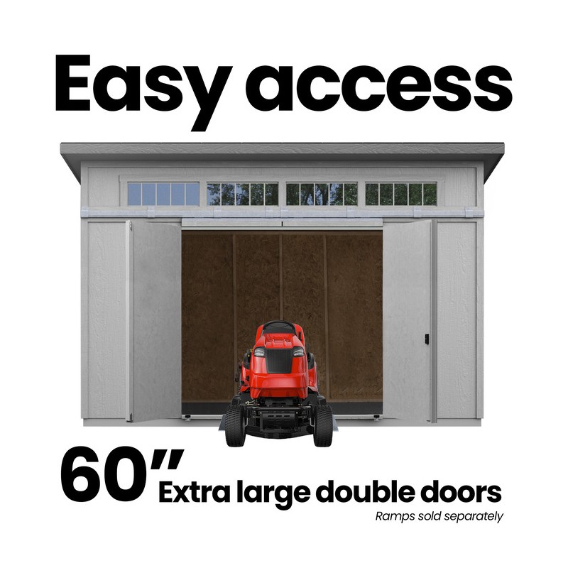 Handy Home Palisade 12x8 Wood Storage Shed (19482-5)