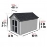 Handy Home Meridian 8x10 Wood Storage Shed Kit  (19347-7)
