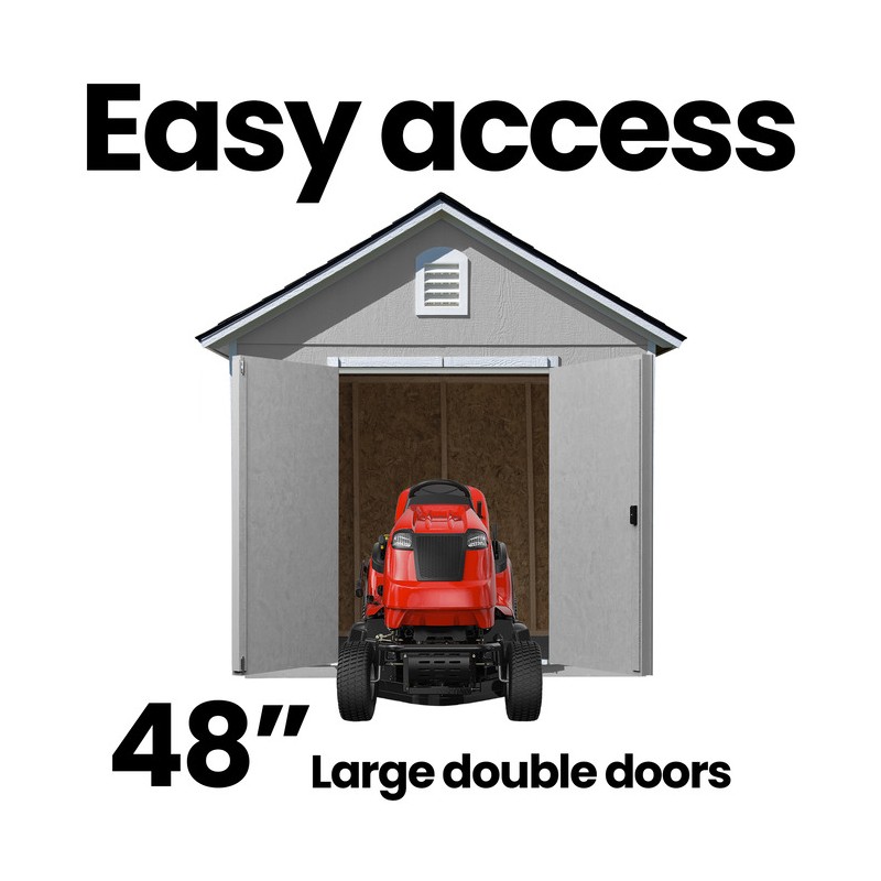 Handy Home Meridian 8x12 Wood Storage Shed Kit w/ Floor (19350-7)