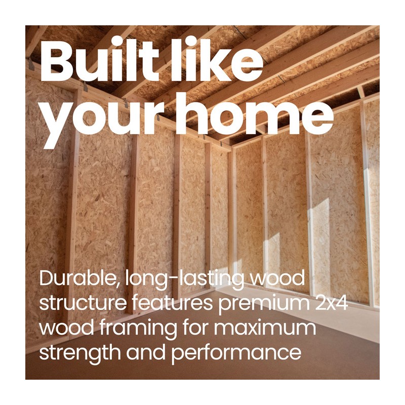 Handy Home Briarwood 12×8 Wood Storage Shed Kit (19353-8)