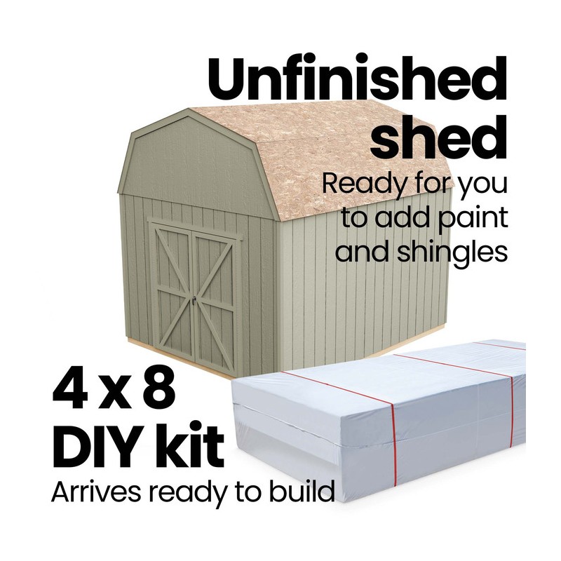 Handy Home Briarwood 12×8 Wood Storage Shed Kit (19353-8)