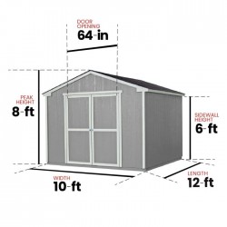 Handy Home Cumberland 10x12 Wood Storage Shed Kit (18283-9)