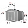 Handy Home Cumberland 10x12 Wood Storage Shed Kit (18283-9)