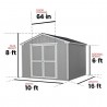 Handy Home Cumberland 10x16 Wood Shed Kit w/ Floor (18286-0) Handy Home Cumberland 10x16 Wood Shed Kit w/ Floor (18286-0)