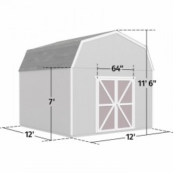 Handy Home  Hudson 12x12 Wood Storage Shed Kit (19441-2)