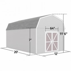 Handy Home Hudson 12x20 Wood Storage Shed Kit w/ Floor (19446-7)