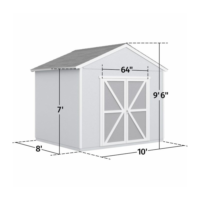 Handy Home Rookwood 10x8 Wood Storage Shed Kit w/ Floor (19426-9)