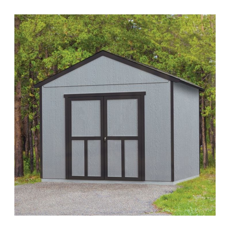 Handy Home Rookwood 10x10 Wood Storage Shed Kit (19427-6)