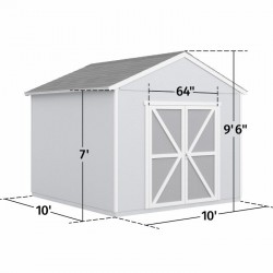 Handy Home Rookwood 10x10 Wood Storage Shed Kit (19427-6)