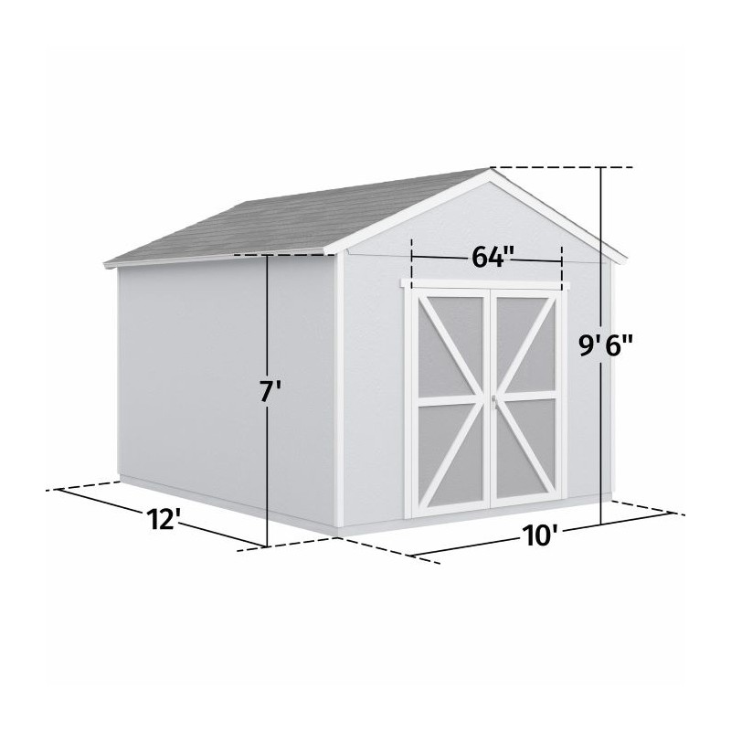 Handy Home Rookwood 10x12 Wood Storage Shed Kit w/ Floor (19431-3)