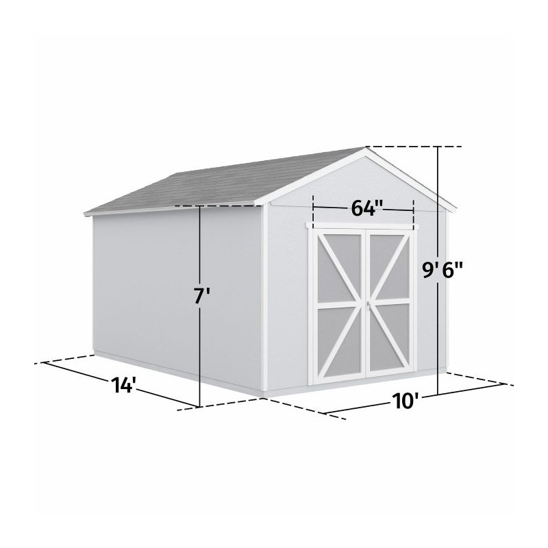 Handy Home Rookwood 10x14 Wood Storage Shed Kit w/ Floor (19432-0)