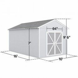 Handy Home Rookwood 10x16 Wood Storage Shed Kit w/ Floor (19437-5)
