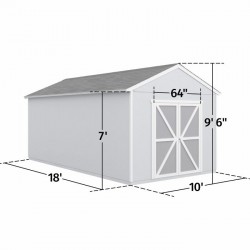 Handy Home Rookwood 10x18 Wood Storage Shed Kit w/ Floor (19439-9)