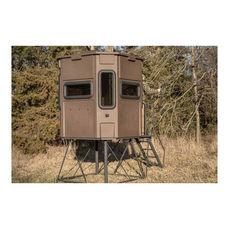 Titan Hunting Blinds Pro Blind Combo w/ 8 ft. Tower - Brown (TB-PRO-B-8)