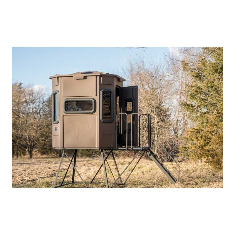Titan Hunting Blinds Pro Blind Combo w/ 8 ft. Tower - Brown (TB-PRO-B-8)