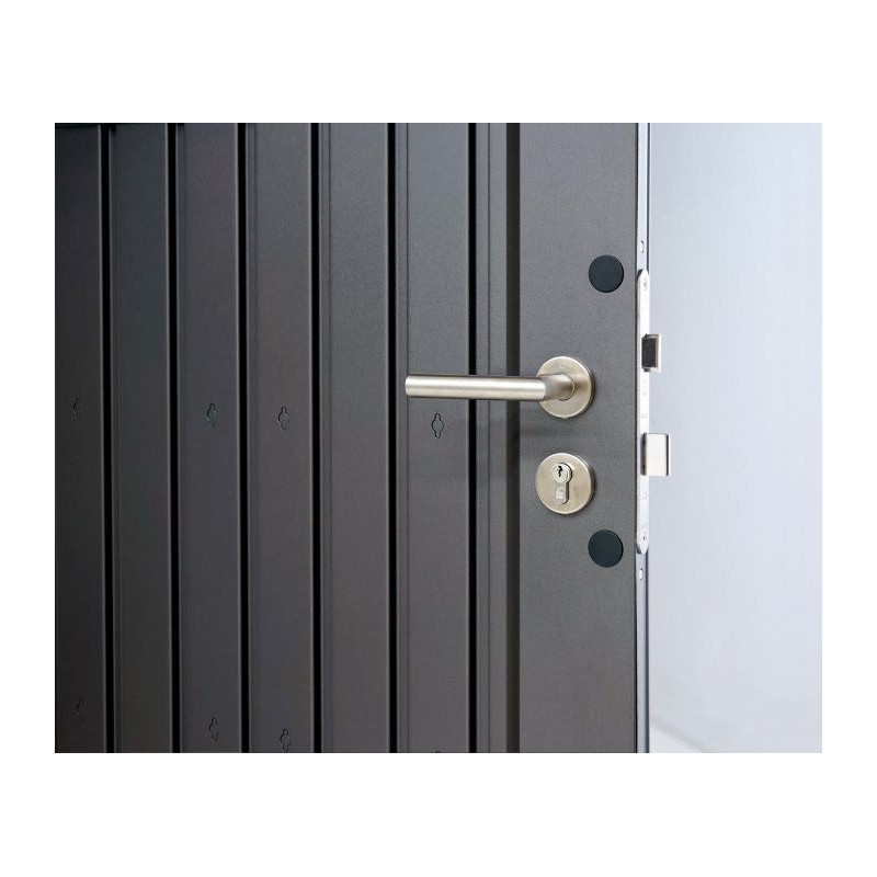 Biohort AvantGarde Double Door 12x9 Metal Shed with Floor Kit - Dark Gray (BIO1123)