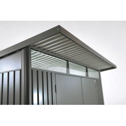 Biohort AvantGarde Double Door 12x9 Metal Shed with Floor Kit - Dark Gray (BIO1123)