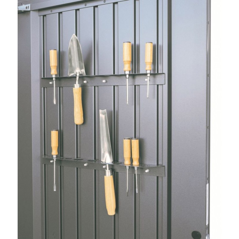 Biohort AvantGarde Double Door 12x9 Metal Shed with Floor Kit - Dark Gray (BIO1123)