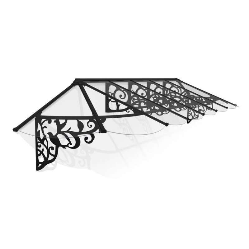 Palram - Canopia Lily 4178 14' x 3' Awning - Black/Clear (HG9597)