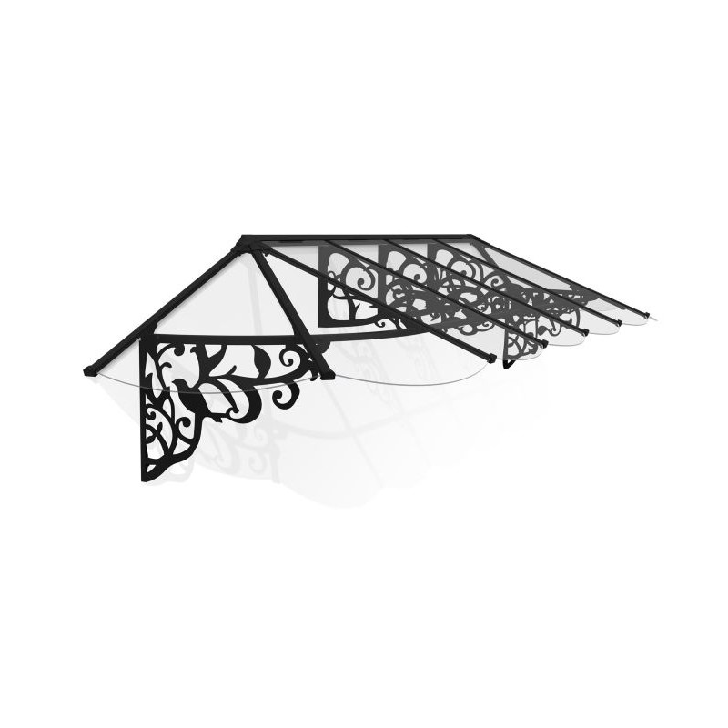 Palram - Canopia Lily 3666 12x3 Awning - Black/Clear (HG9596)