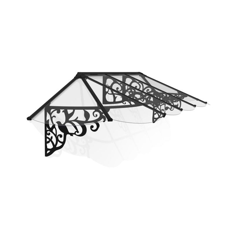 Palram - Canopia Lily 3154 11' x 3' Awning - Black/Clear (HG9595)
