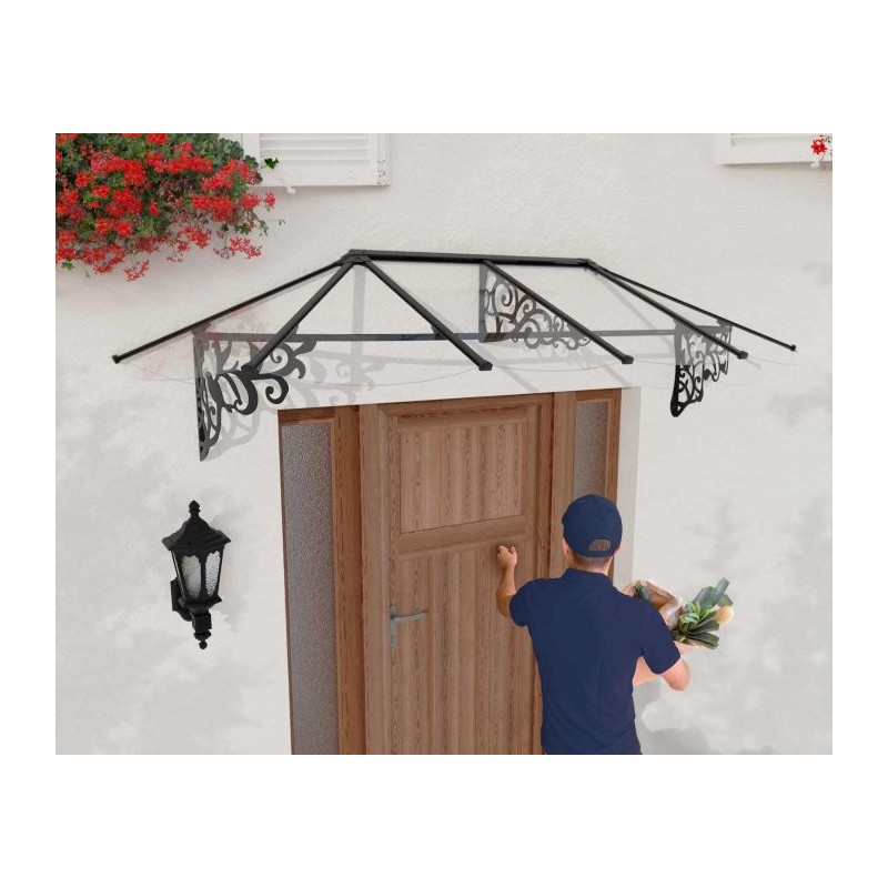 Palram - Canopia Lily 2642 9x3 Awning - Black/Clear (HG9594)