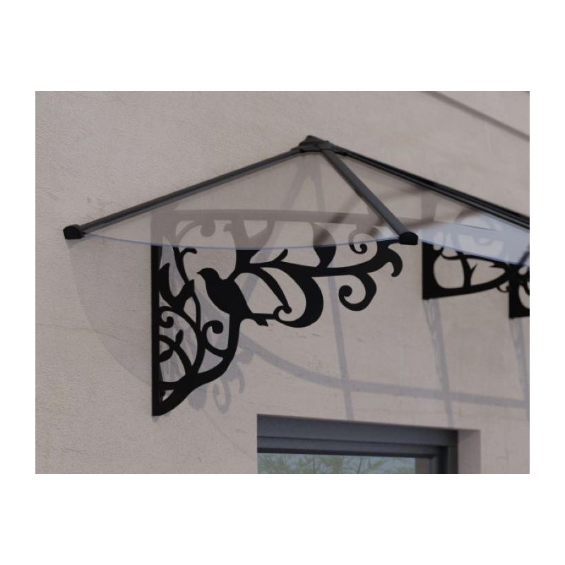 Palram - Canopia Lily 2642 9x3 Awning - Black/Clear (HG9594)