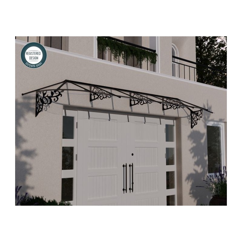 Palram - Canopia Lily 4690 16x3 Awning - Black/Clear (HG9598)