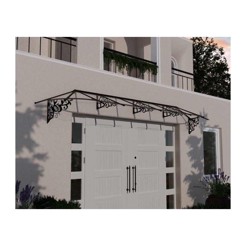 Palram - Canopia Lily 4690 16x3 Awning - Black/Clear (HG9598)