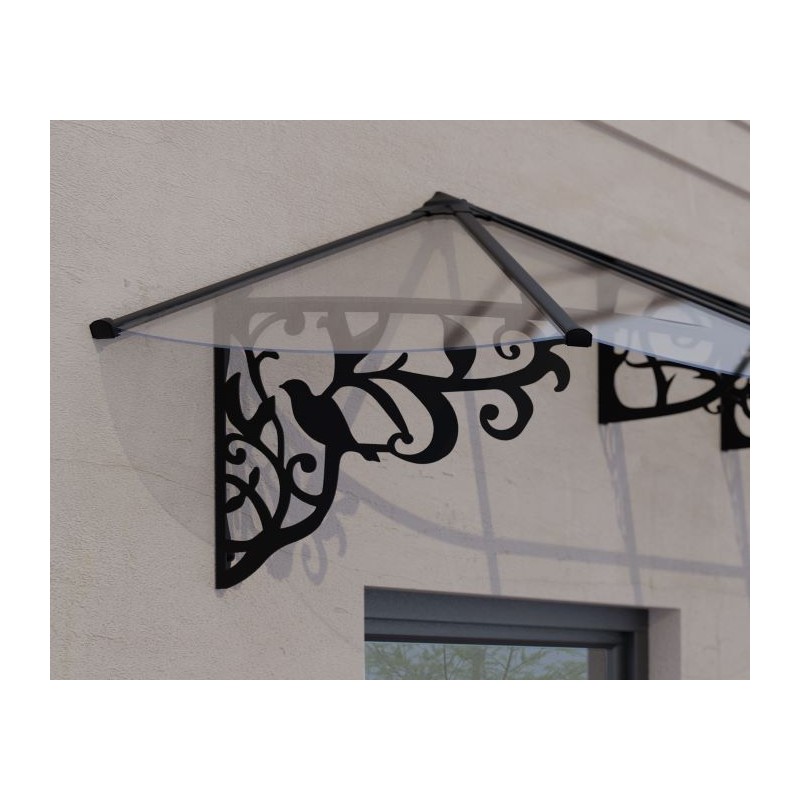 Palram - Canopia Lily 4690 16x3 Awning - Black/Clear (HG9598)
