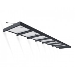 Palram - Canopia Sophia XL 8000 28x5 Awning - Gray/Clear (HG9553)