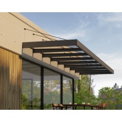 Palram - Canopia Sophia XL 8000 28x5 Awning - Gray/Clear (HG9553)