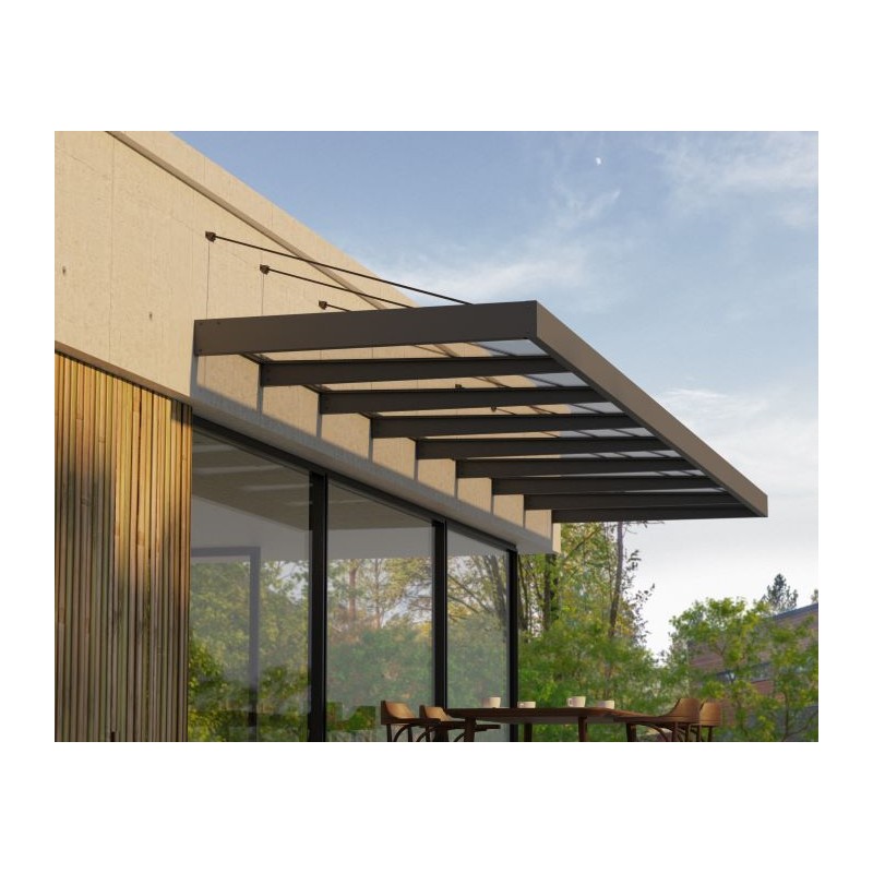 Palram - Canopia Sophia XL 8000 28x5 Awning - Gray/Clear (HG9553)