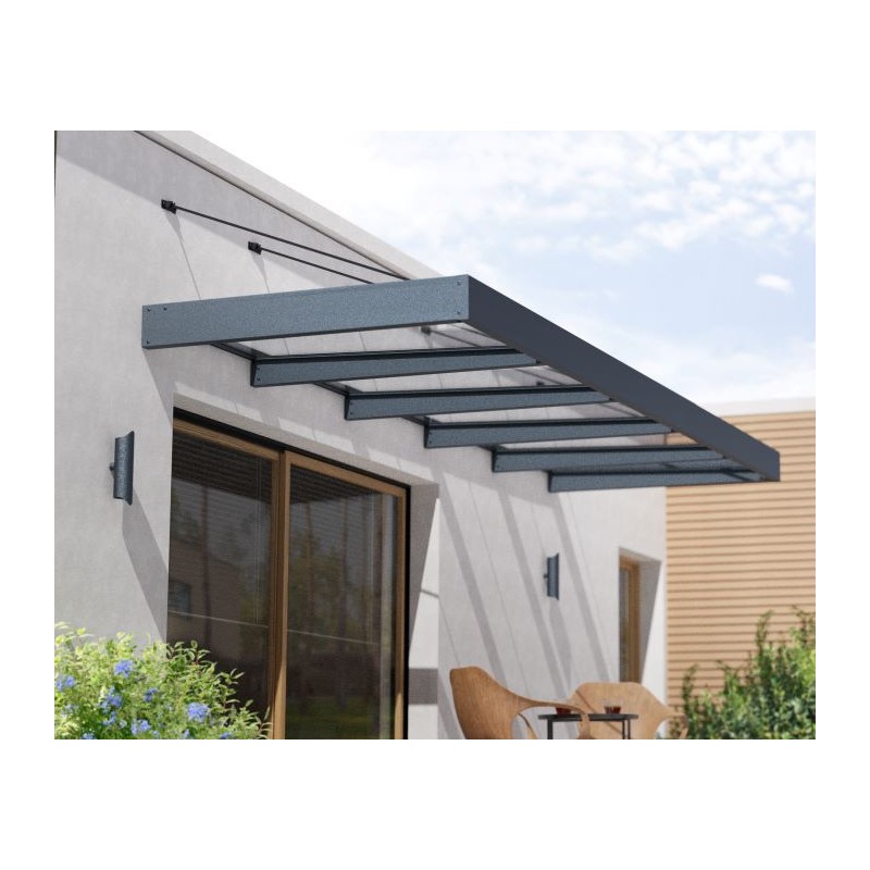 Palram - Canopia Sophia XL 5000 15x5 Awning - Gray/Clear (HG9549)