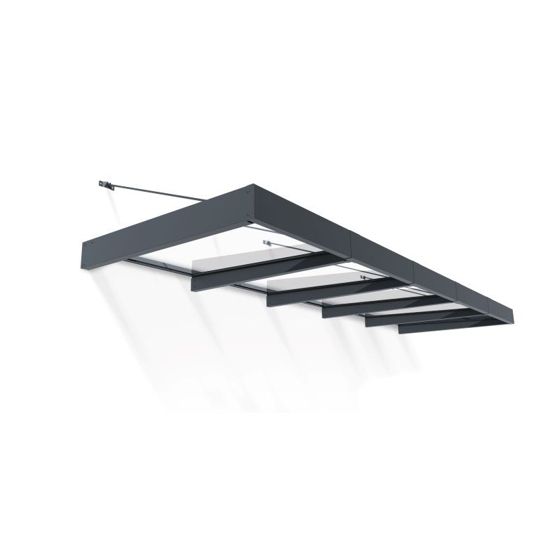 Palram - Canopia Sophia XL 5000 15x5 Awning - Gray/Clear (HG9549)