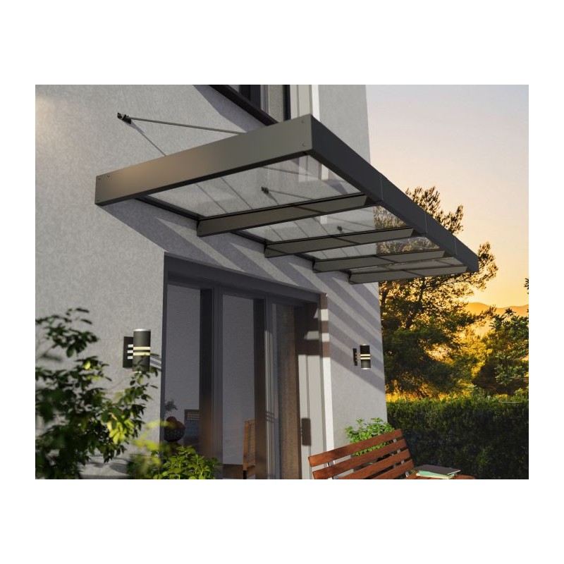 Palram - Canopia Sophia XL 4000 12x5 Awning  - Gray/Clear  (HG9544)
