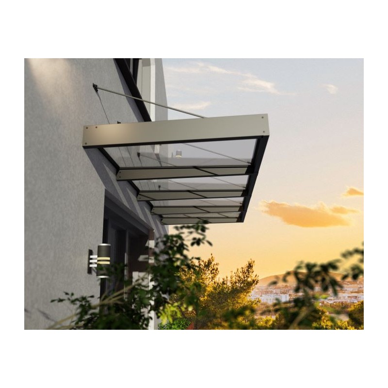 Palram - Canopia Sophia XL 4000 12x5 Awning  - Gray/Clear  (HG9544)