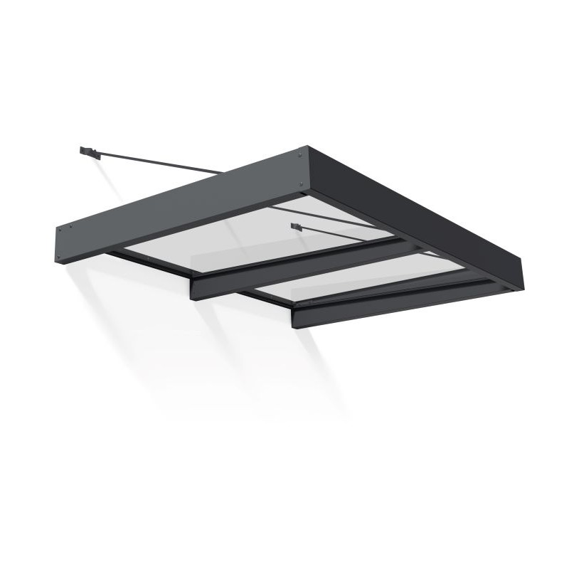 Palram - Canopia Sophia XL 2000 6' x 5' Awning - Gray/Clear (HG9542)