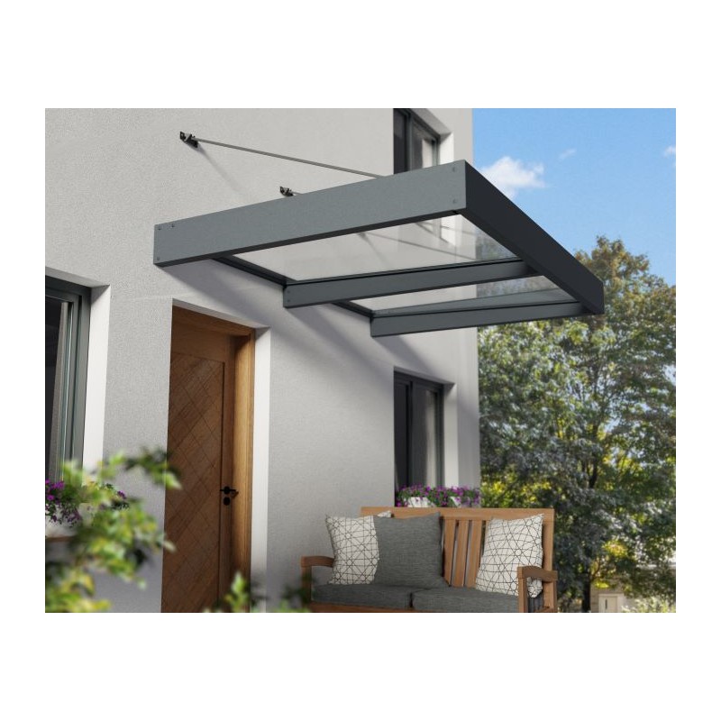 Palram - Canopia Sophia XL 2000 6' x 5' Awning - Gray/Clear (HG9542)