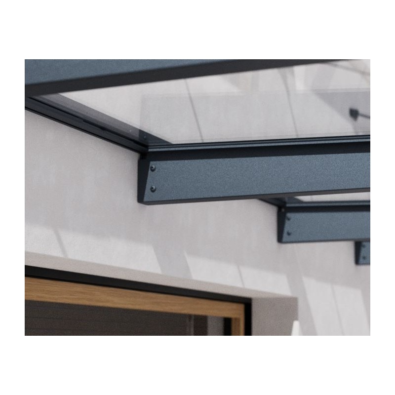 Palram - Canopia Sophia XL 2000 6' x 5' Awning - Gray/Clear (HG9542)