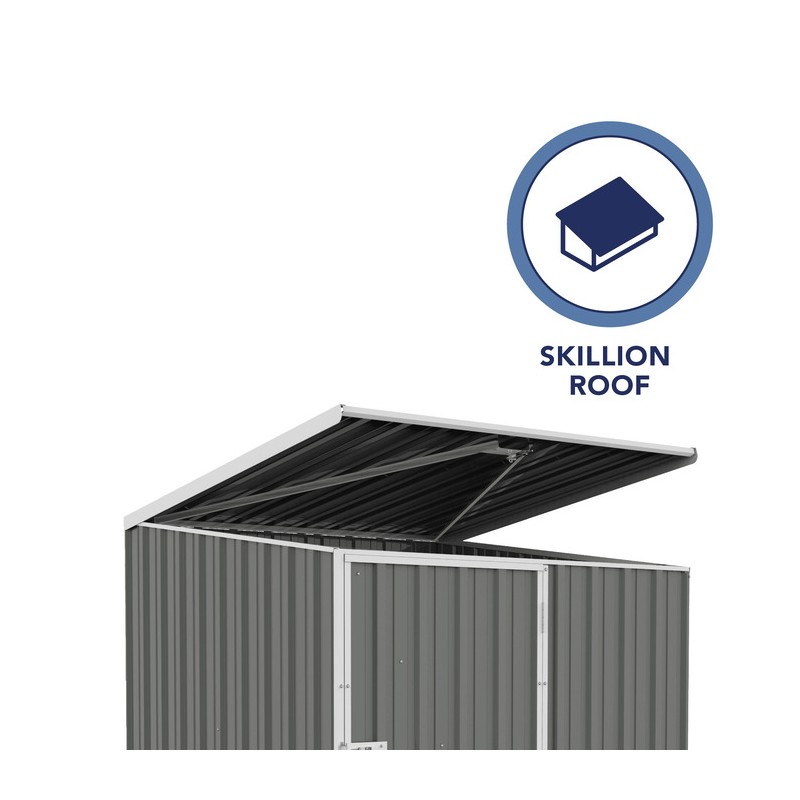 Absco 5x5 Multipurpose Metal Pool Pump Shed  - Woodland Gray (AB1070)