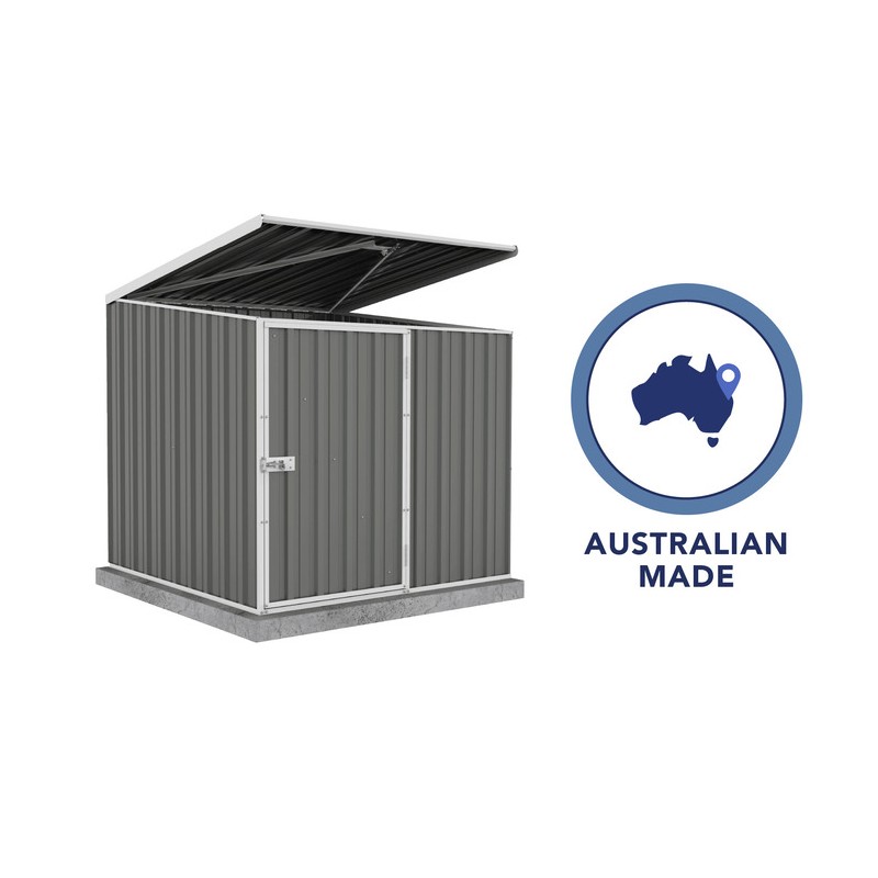 Absco 5x5 Multipurpose Metal Pool Pump Shed  - Woodland Gray (AB1070)