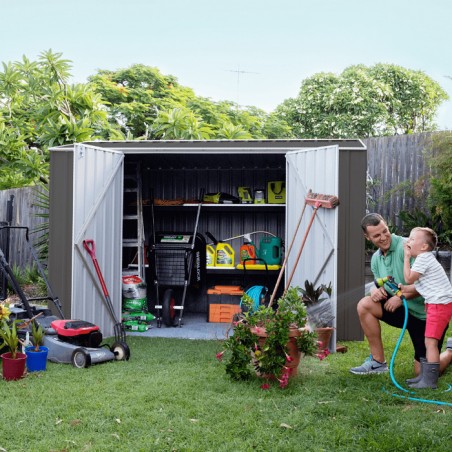 Absco Premier 10' x 7' Metal Storage Shed - Woodland Gray (AB1001) Absco Premier 10' x 7' Metal Storage Shed - Woodland Gray (AB1001)