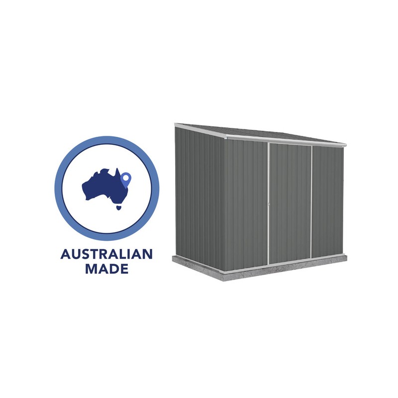 Absco 7x5 EZI Slider Metal Storage Shed - Woodland Gray (AB1040)