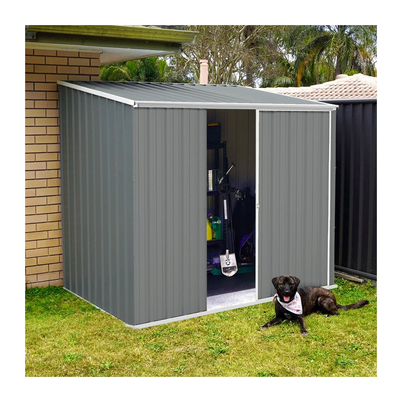 Absco 7x5 EZI Slider Metal Storage Shed - Woodland Gray (AB1040)