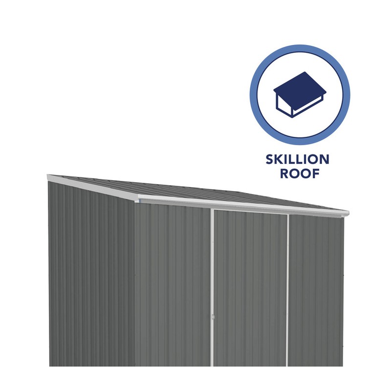 Absco 7x5 EZI Slider Metal Storage Shed - Woodland Gray (AB1040)