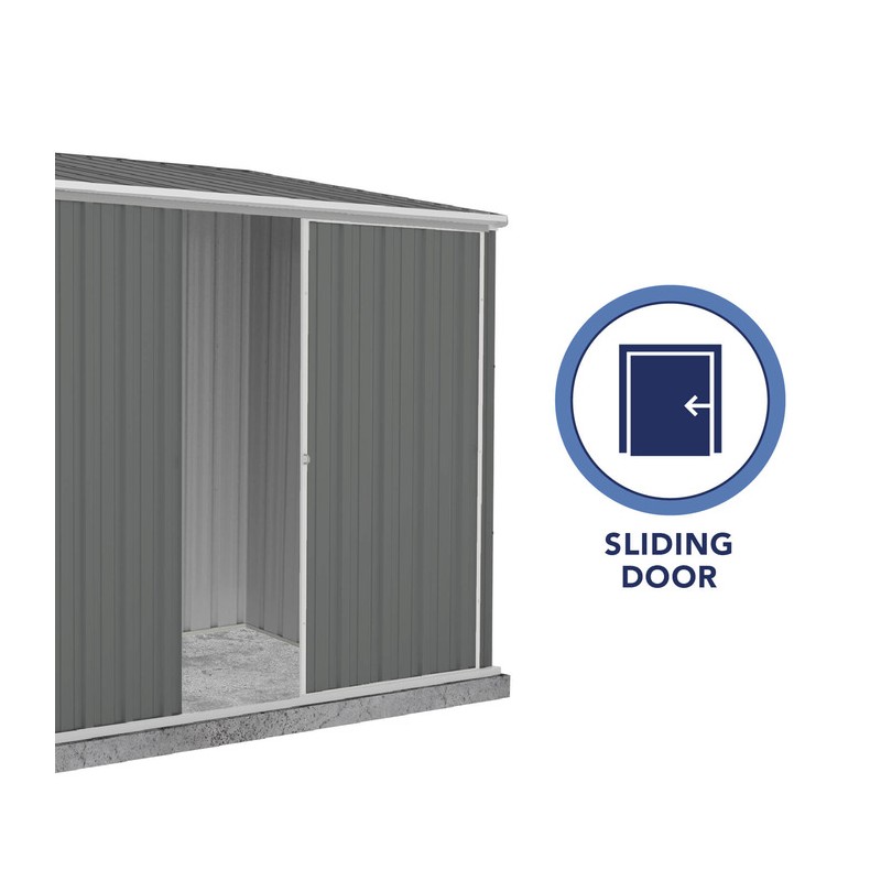 Absco 7x5 EZI Slider Metal Storage Shed - Woodland Gray (AB1040)