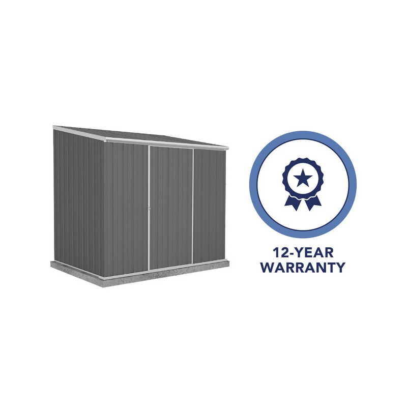 Absco 7x5 EZI Slider Metal Storage Shed - Woodland Gray (AB1040)