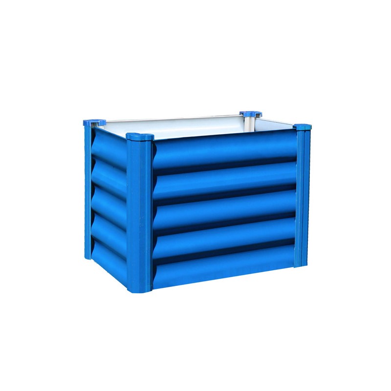 Absco Organic Garden Co. Hakea 1.8' x 1' x 1.3' Metal Kids Garden Bed - Blue (AB1314)